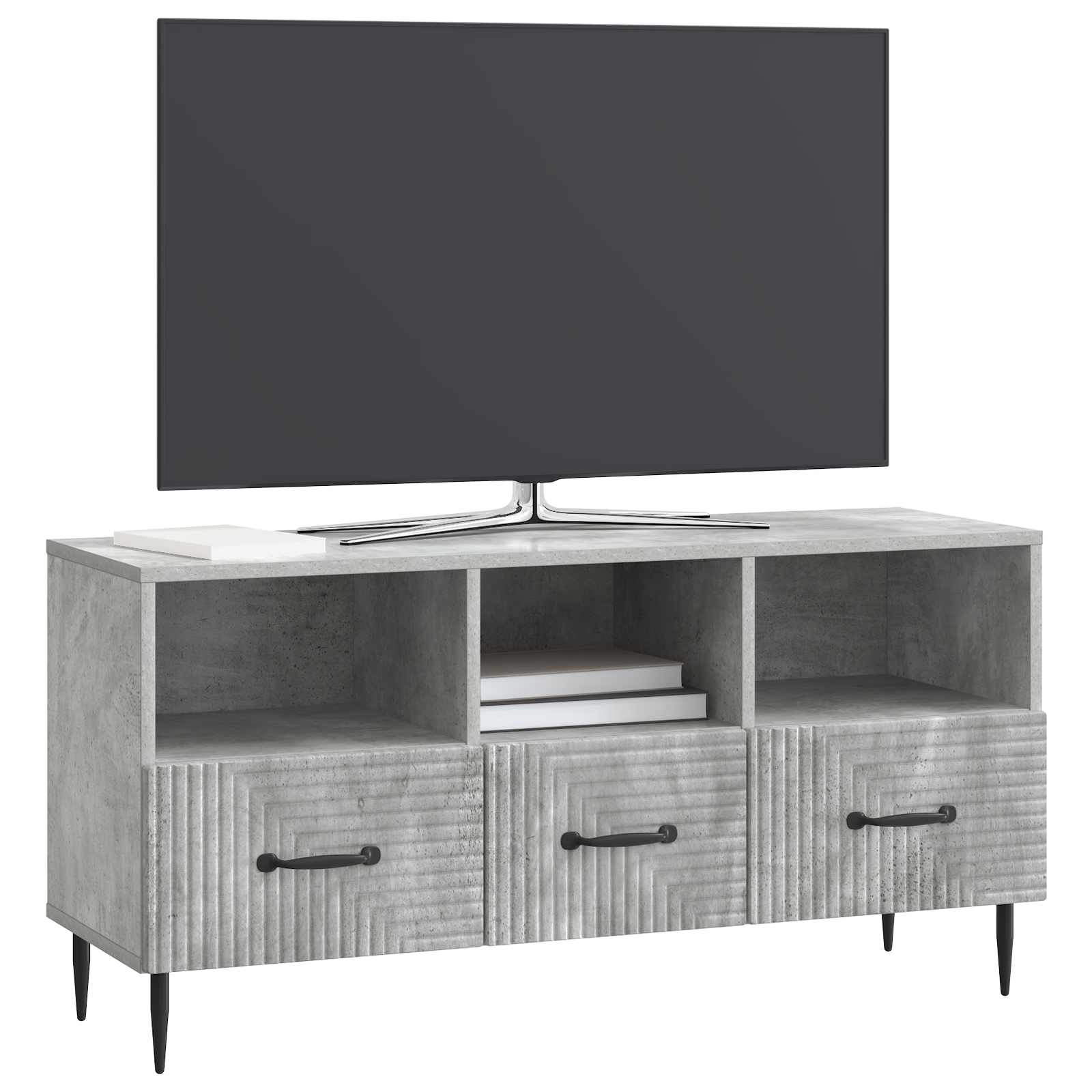 Ντουλάπι TV με συρτάρι Γκρι Σκυροδέματος 102 x 34,5 x 50 εκ. - Pakobazaar