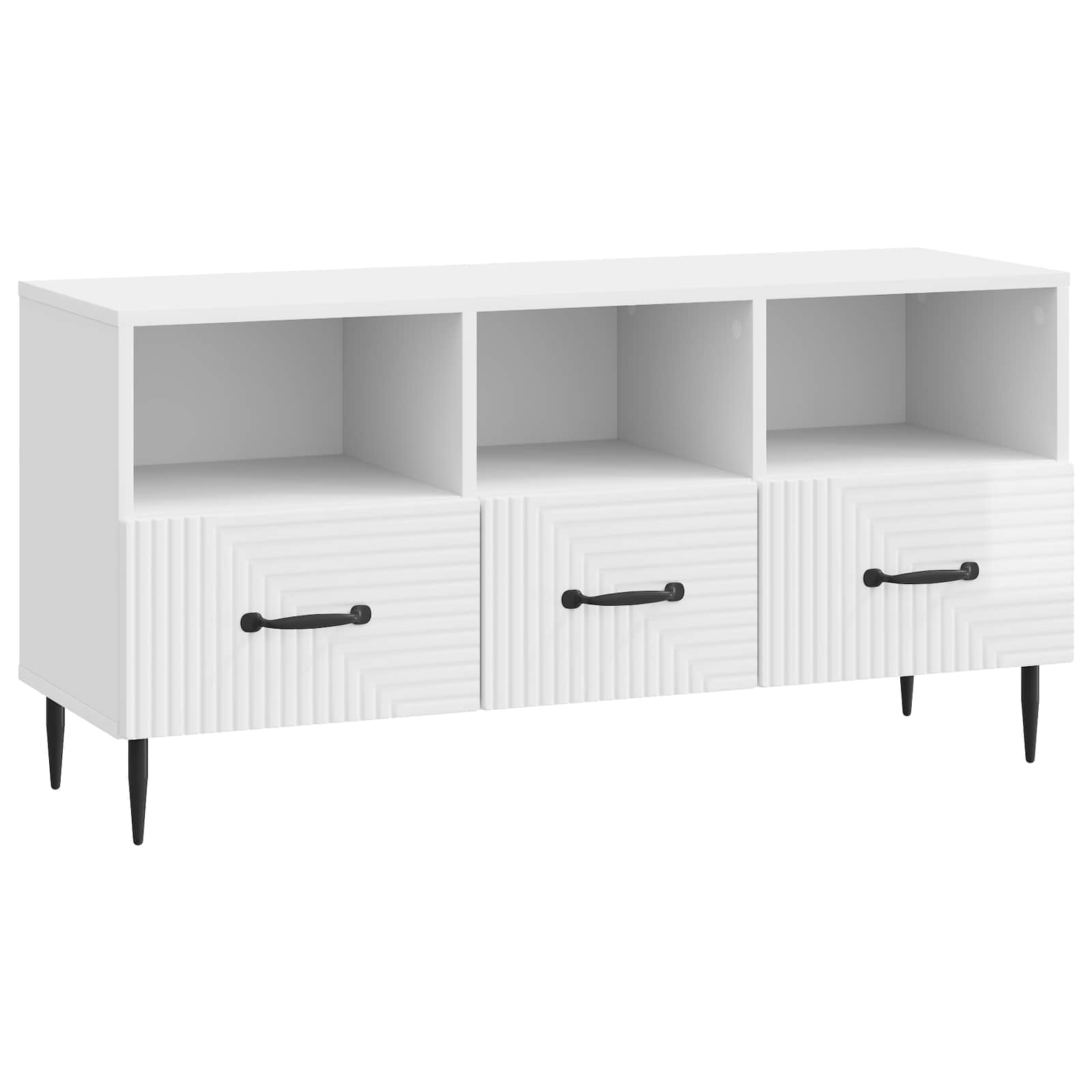 Ντουλάπι TV με συρτάρι Γυαλιστερό Λευκό 102 x 34,5 x 50 εκ. - Pakobazaar
