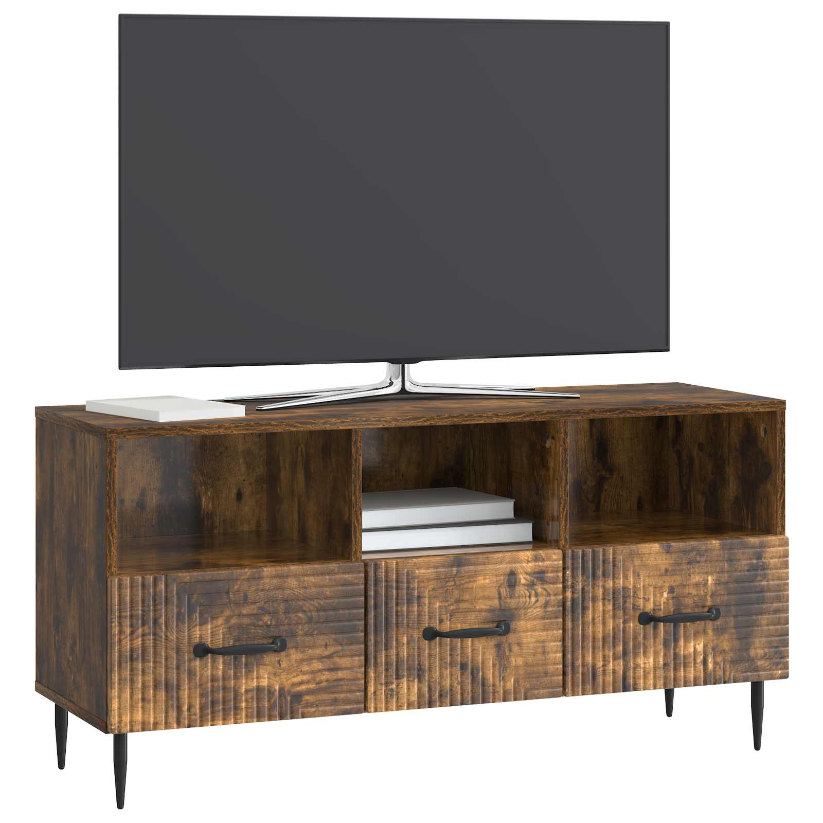 Ντουλάπι TV Καπνισμένο Ξύλο Δρυός 102 x 34,5 x 50 εκ. - Pakobazaar