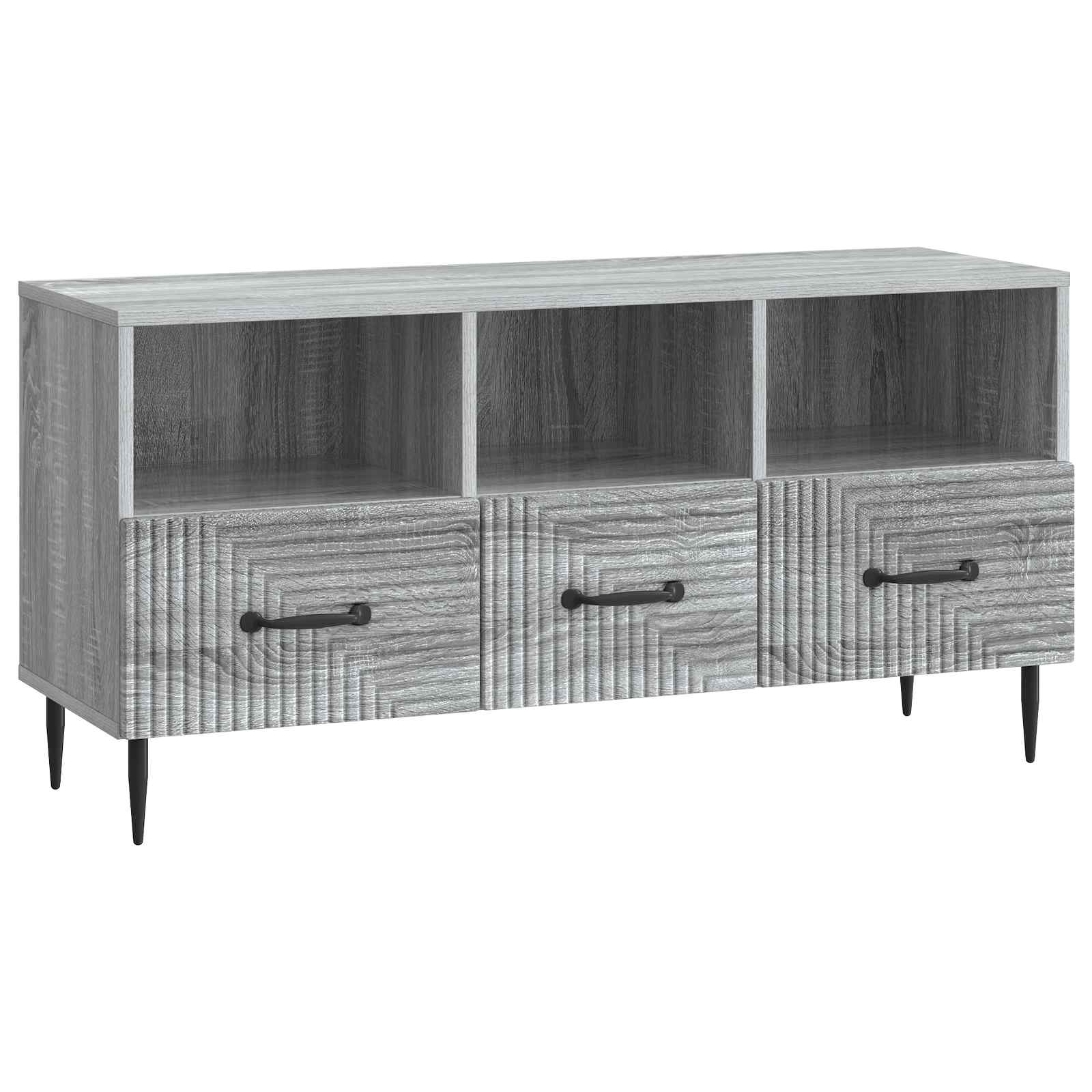 Ντουλάπι TV Γκρι Sonoma 102 x 34,5 x 50 εκ. Επεξεργασμένο Ξύλο - Pakobazaar