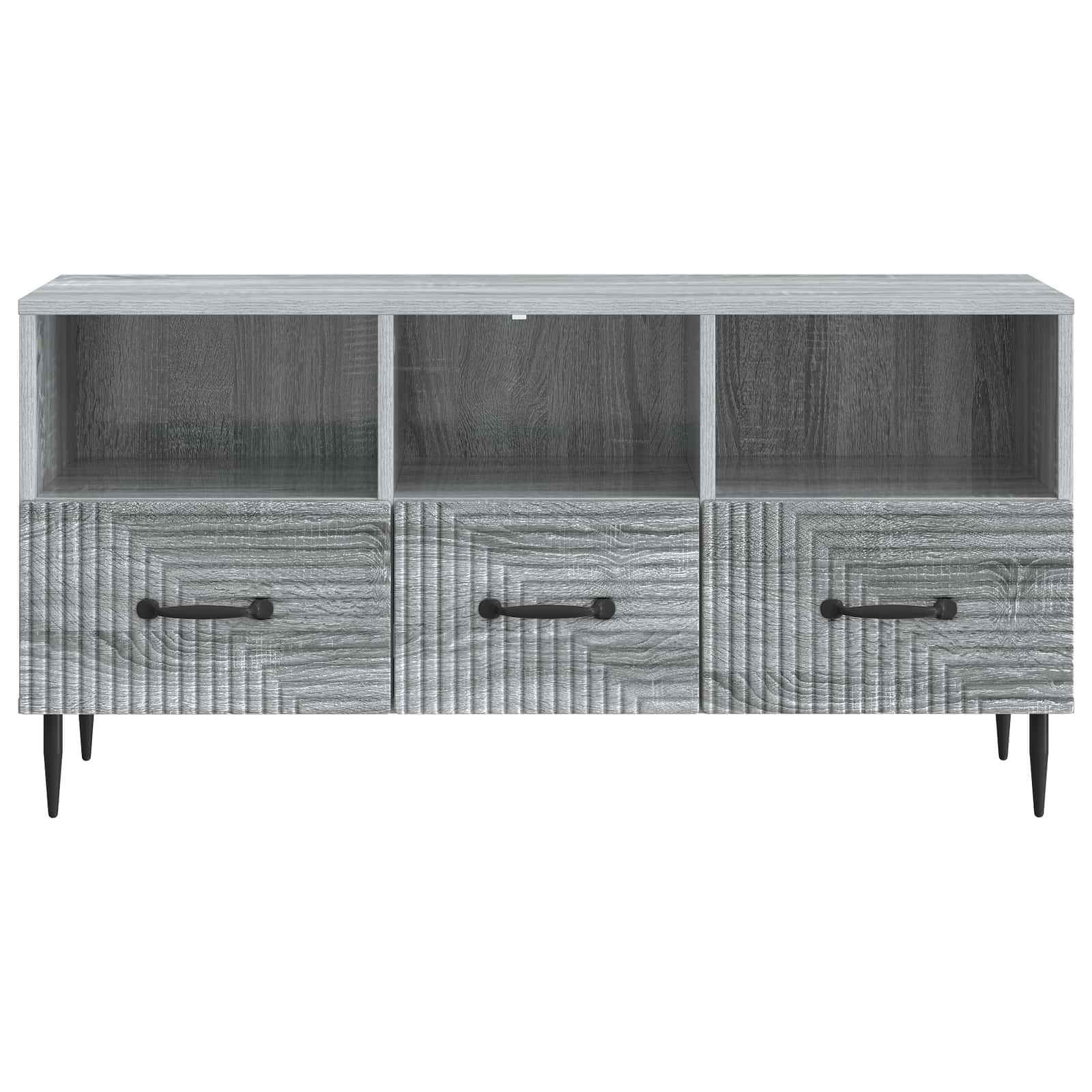 Ντουλάπι TV Γκρι Sonoma 102 x 34,5 x 50 εκ. Επεξεργασμένο Ξύλο - Pakobazaar