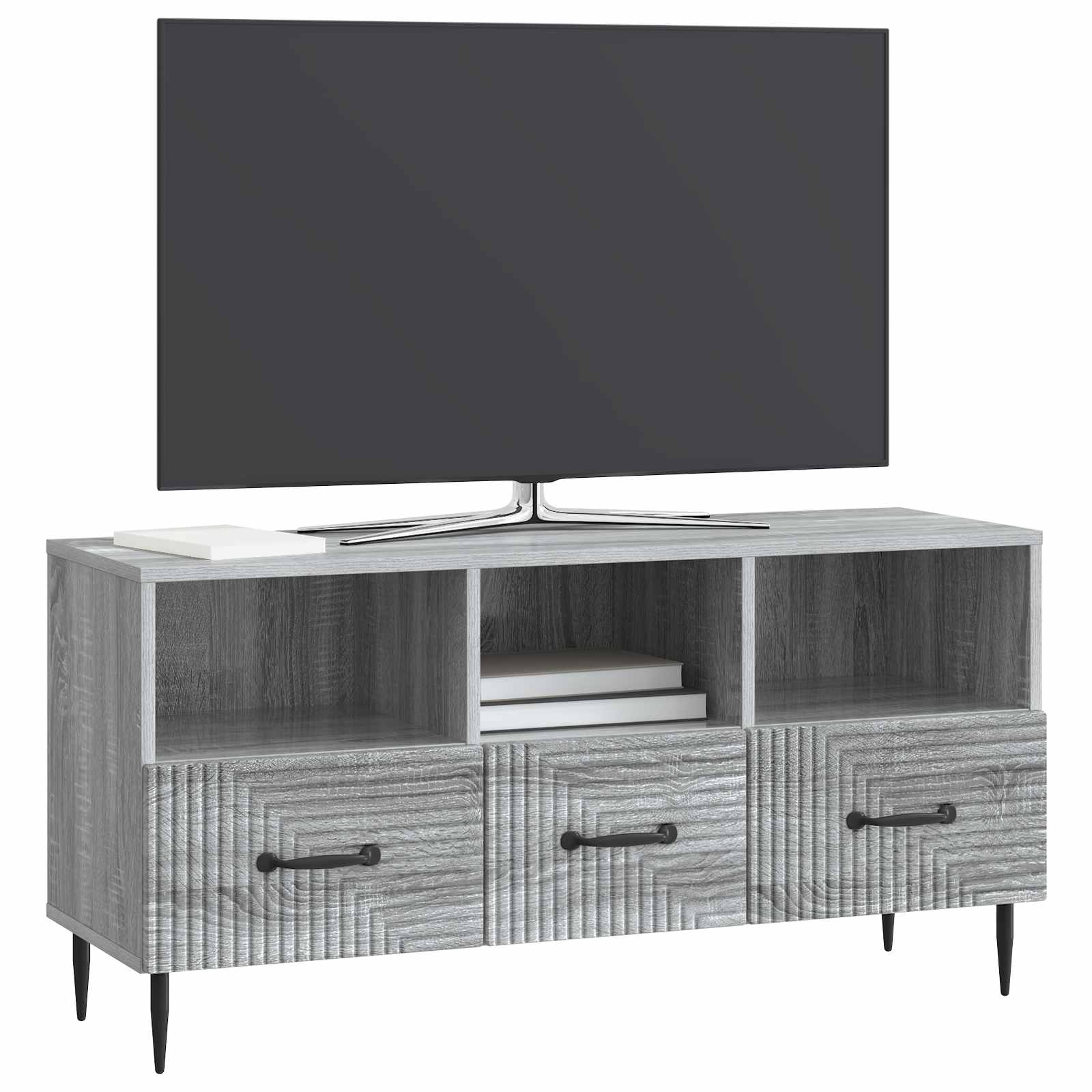 Ντουλάπι TV Γκρι Sonoma 102 x 34,5 x 50 εκ. Επεξεργασμένο Ξύλο - Pakobazaar