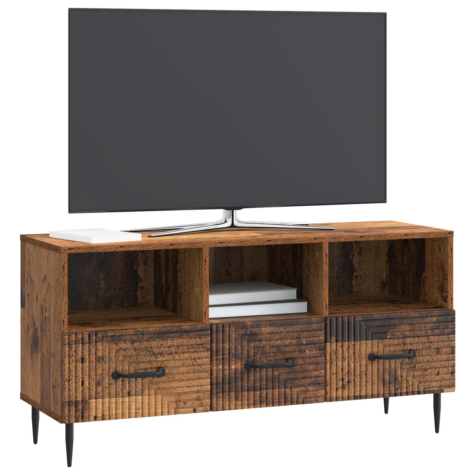 Ντουλάπι TV με συρτάρι Παλαιωμένο ξύλο 102 x 34,5 x 50 εκ. - Pakobazaar