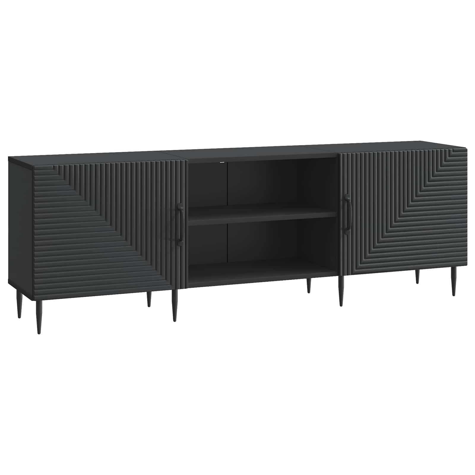 Ντουλάπι TV Μαύρο 150 x 31 x 50 εκ. Επεξεργασμένο Ξύλο - Pakobazaar