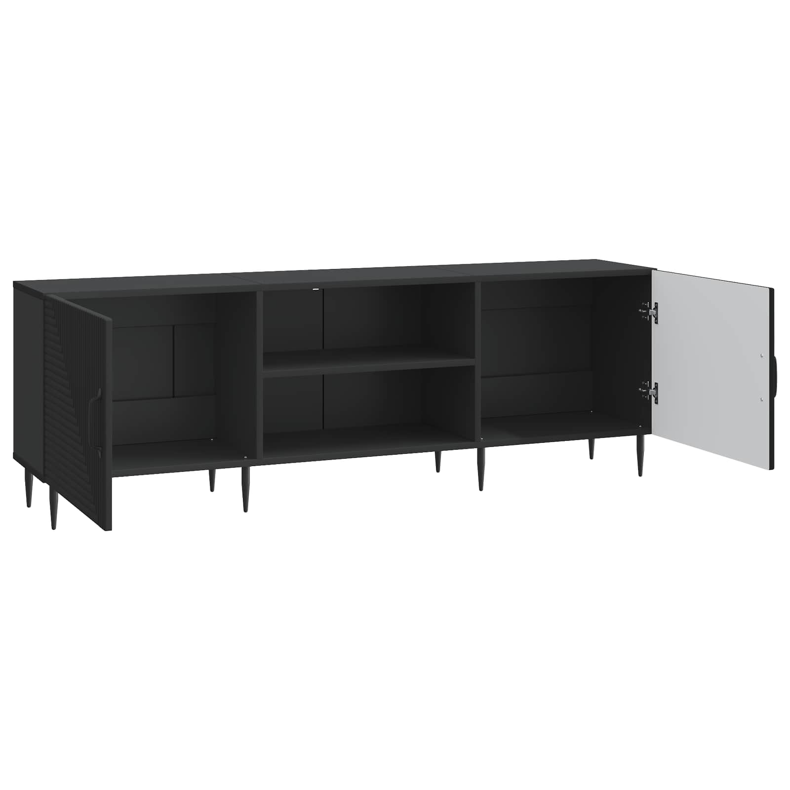 Ντουλάπι TV Μαύρο 150 x 31 x 50 εκ. Επεξεργασμένο Ξύλο - Pakobazaar