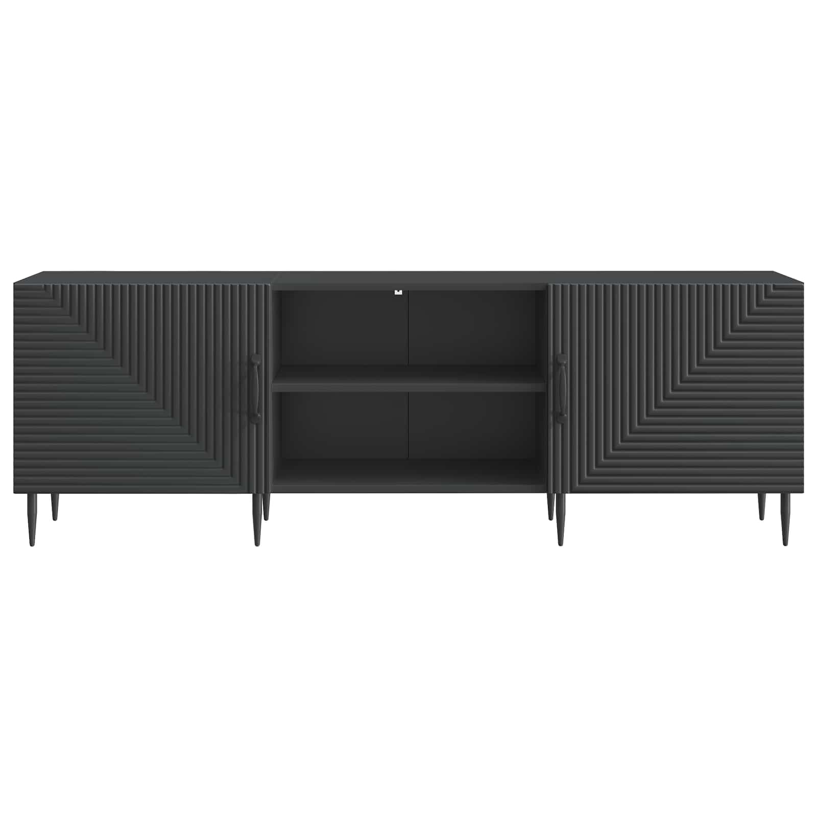 Ντουλάπι TV Μαύρο 150 x 31 x 50 εκ. Επεξεργασμένο Ξύλο - Pakobazaar