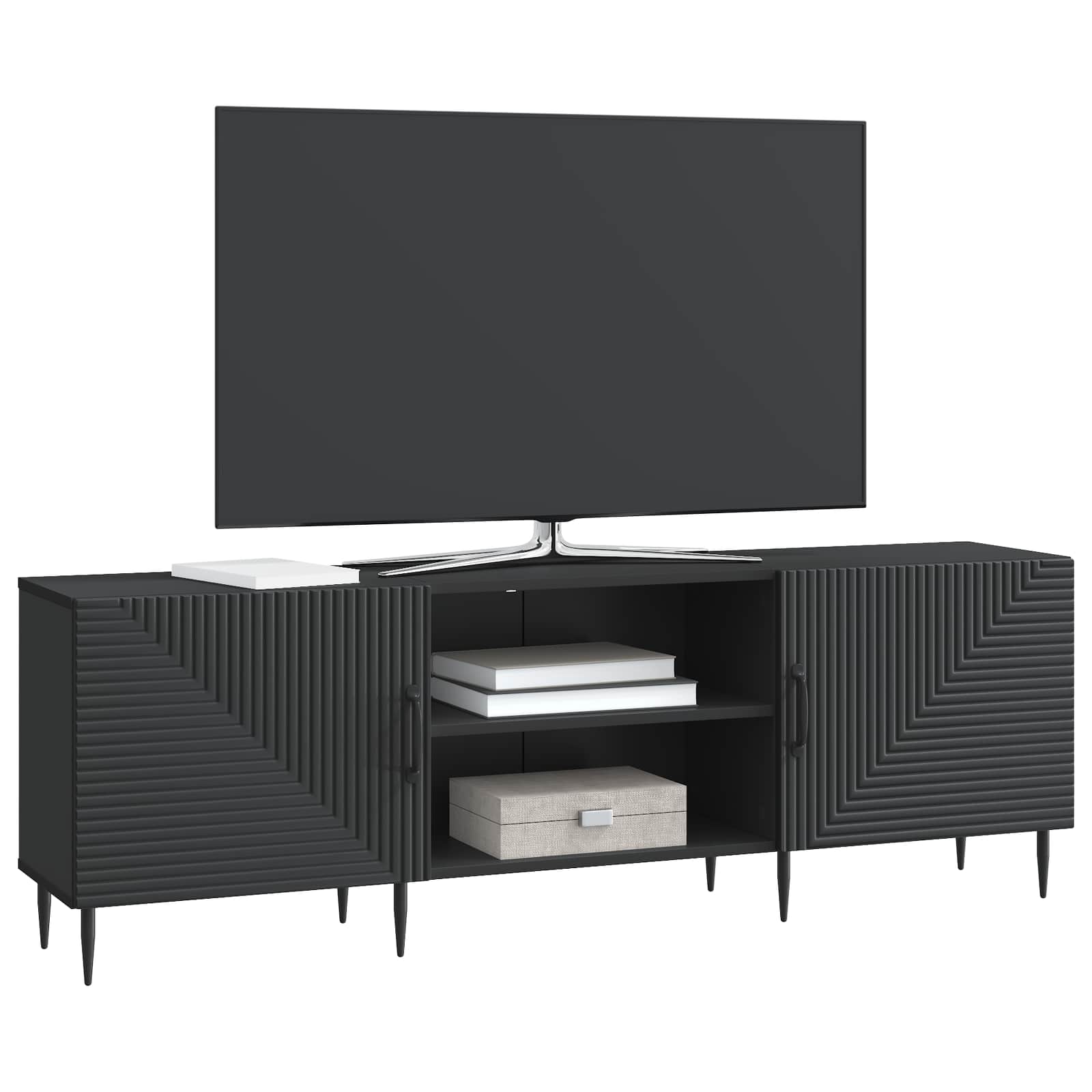 Ντουλάπι TV Μαύρο 150 x 31 x 50 εκ. Επεξεργασμένο Ξύλο - Pakobazaar