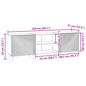 Ντουλάπι TV Sonoma Δρυς 150 x 31 x 50 εκ. Επεξεργασμένο Ξύλο - Pakobazaar