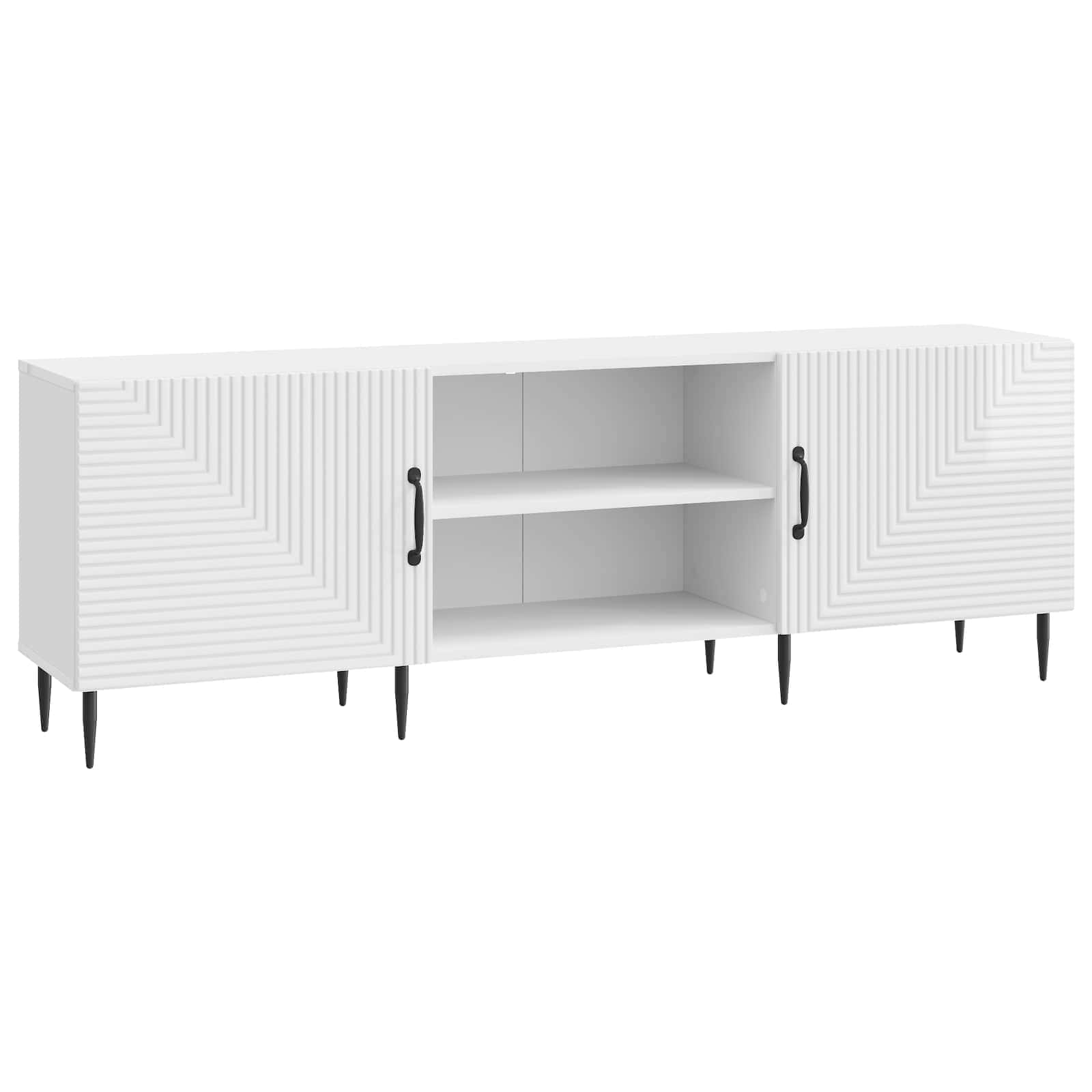 Ντουλάπι TV Γυαλιστερό Λευκό 150 x 31 x 50 εκ. - Pakobazaar