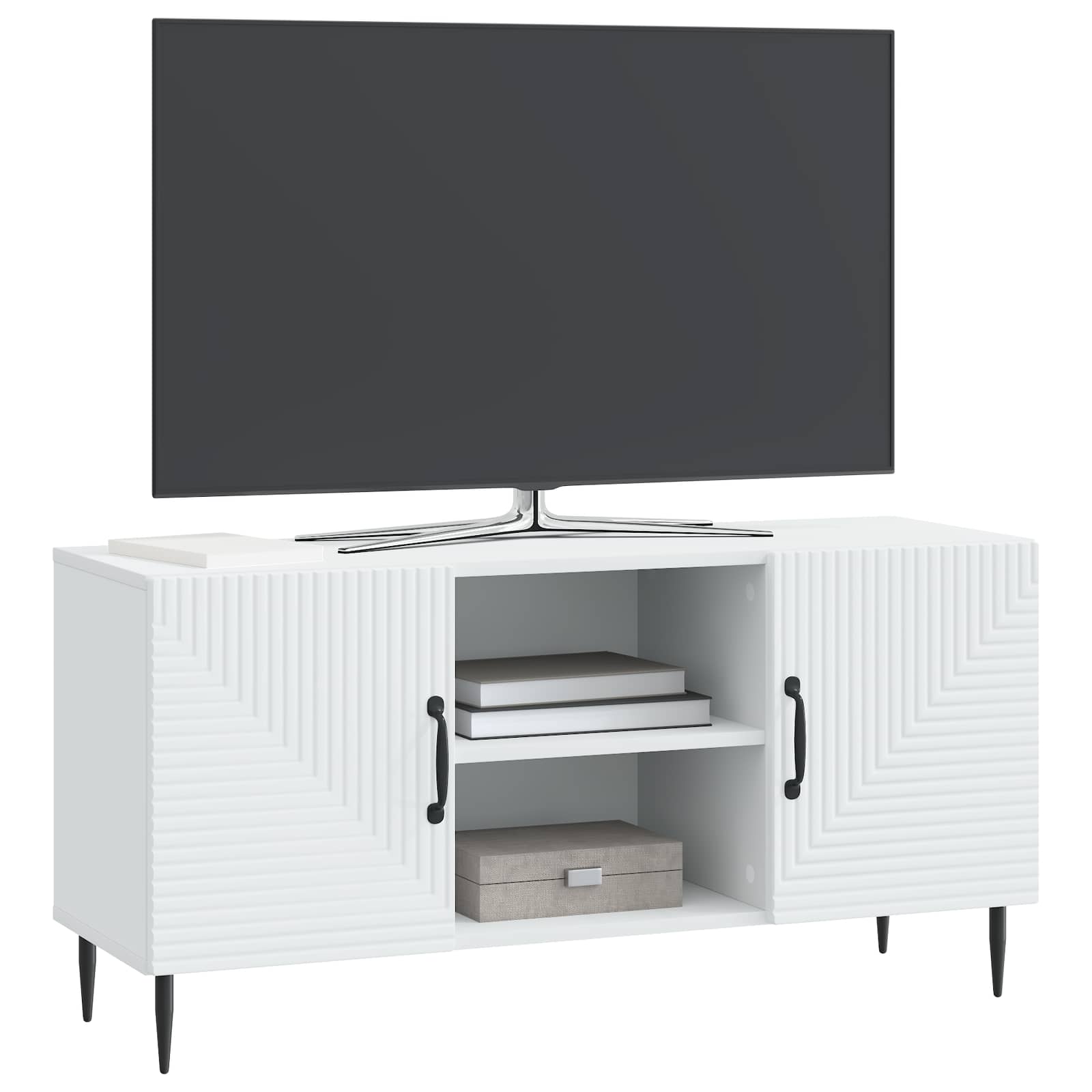 Ντουλάπι TV Λευκό 102 x 34,5 x 50 εκ. Επεξεργασμένο Ξύλο - Pakobazaar