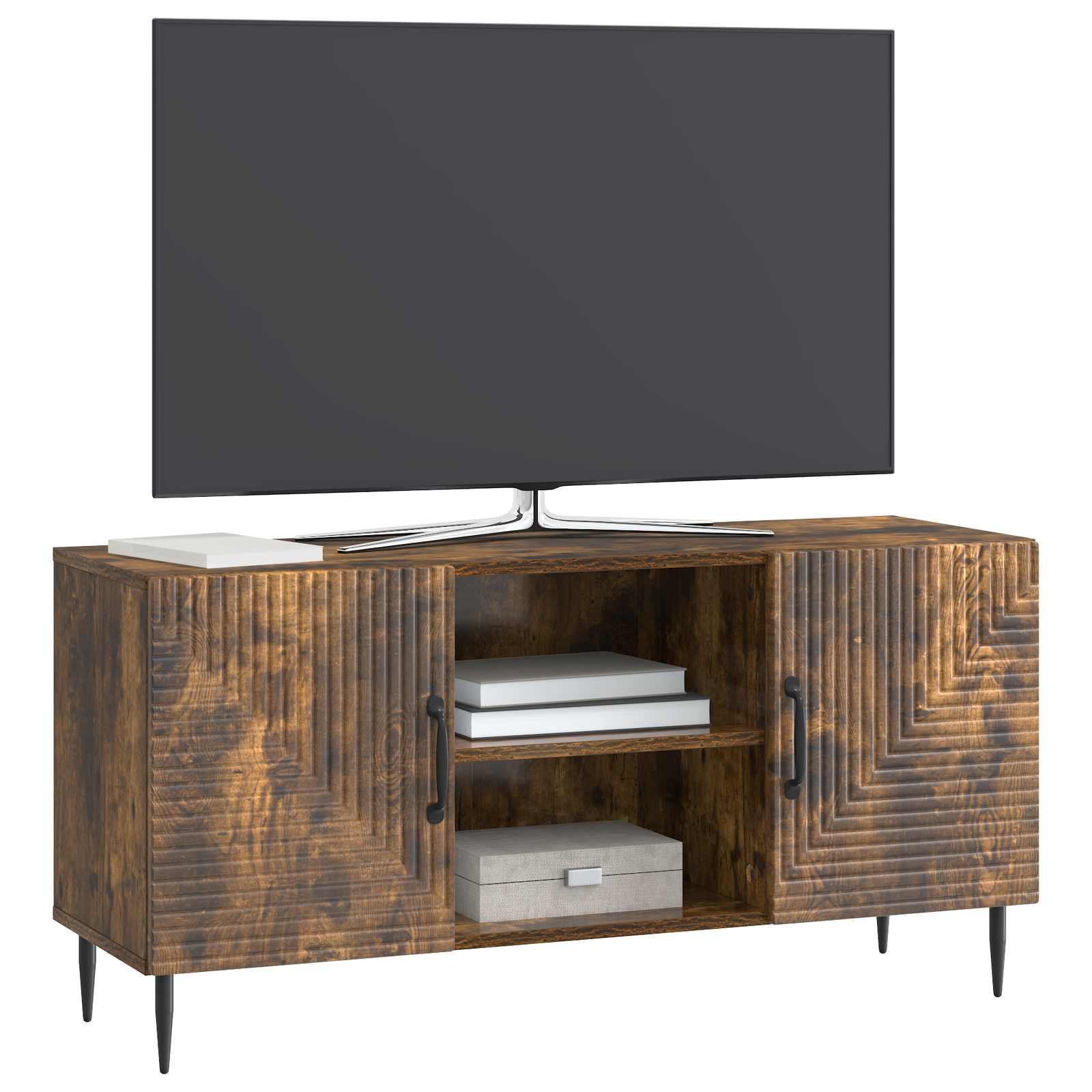 Ντουλάπι TV Καπνισμένο Ξύλο Δρυός 102 x 34,5 x 50 εκ. - Pakobazaar