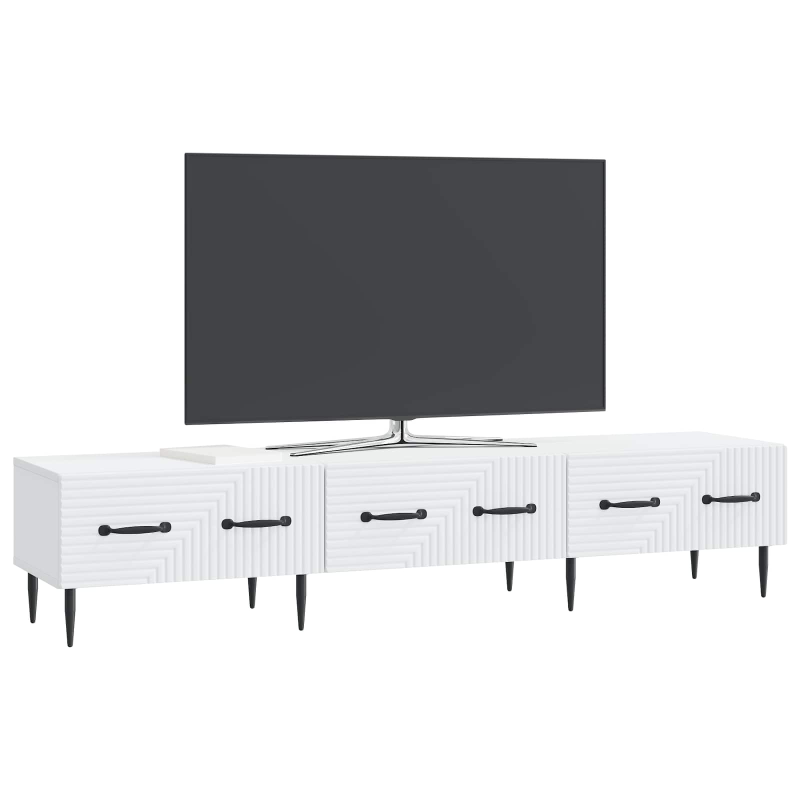 Ντουλάπι TV Λευκό 147 x 34,5 x 30 εκ Επεξεργασμένο Ξύλο - Pakobazaar