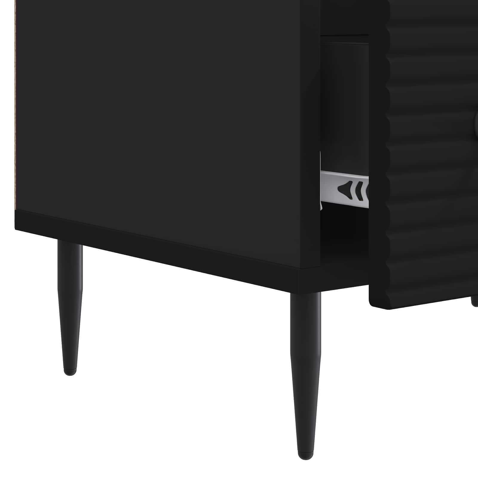 Ντουλάπι TV Μαύρο 147 x 34,5 x 30 εκ Επεξεργασμένο Ξύλο - Pakobazaar