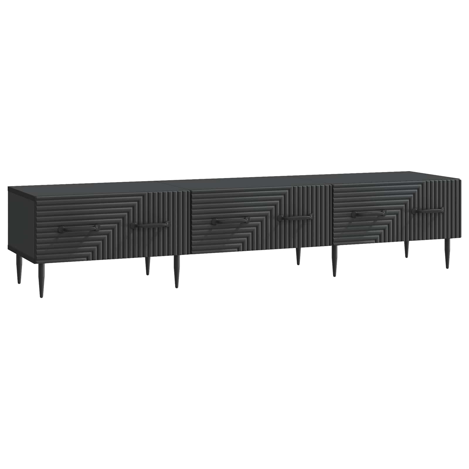 Ντουλάπι TV Μαύρο 147 x 34,5 x 30 εκ Επεξεργασμένο Ξύλο - Pakobazaar