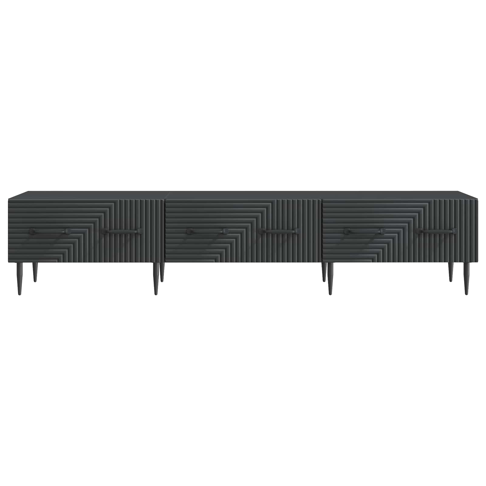 Ντουλάπι TV Μαύρο 147 x 34,5 x 30 εκ Επεξεργασμένο Ξύλο - Pakobazaar