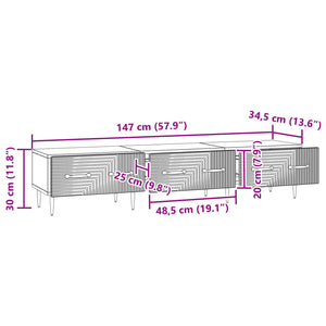 Ντουλάπι TV Sonoma Δρυς 147 x 34,5 x 30 εκ Επεξεργασμένο Ξύλο - Pakobazaar