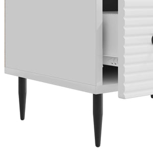 Ντουλάπι TV με συρτάρι Γυαλιστερό Λευκό 147 x 34,5 x 30 εκ - Pakobazaar