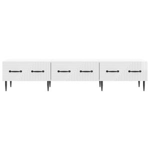 Ντουλάπι TV με συρτάρι Γυαλιστερό Λευκό 147 x 34,5 x 30 εκ - Pakobazaar