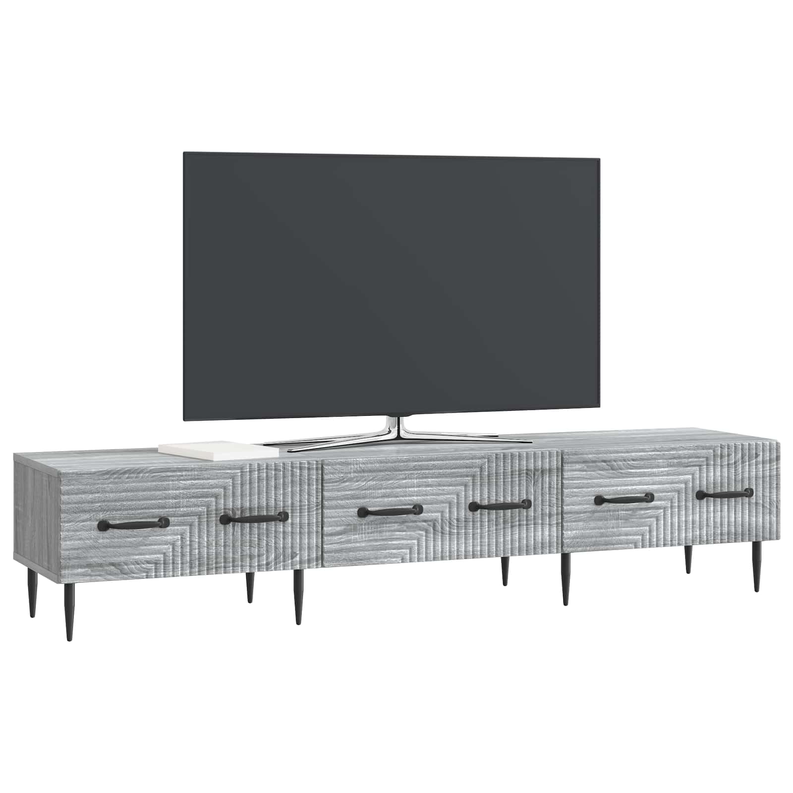 Ντουλάπι TV Γκρι Sonoma 147 x 34,5 x 30 εκ Επεξεργασμένο Ξύλο - Pakobazaar