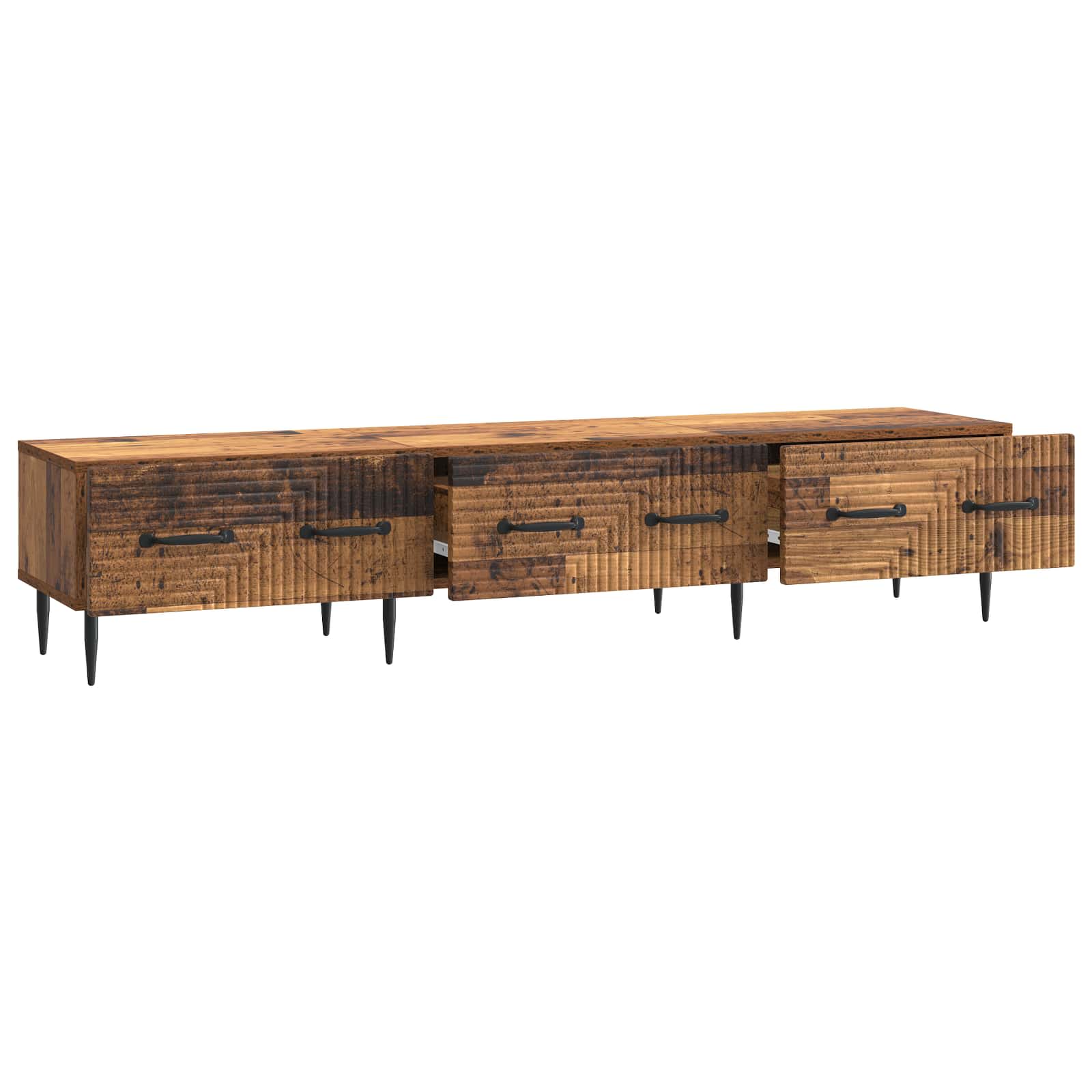 Ντουλάπι TV με συρτάρι Παλαιωμένο ξύλο 147 x 34,5 x 30 εκ - Pakobazaar