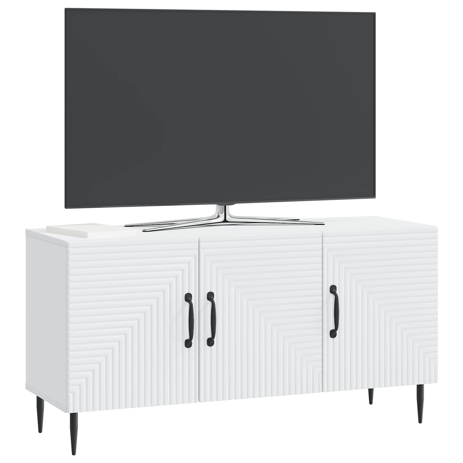 Ντουλάπι TV Λευκό 99 x 34,5 x 50 εκ. Επεξεργασμένο Ξύλο - Pakobazaar