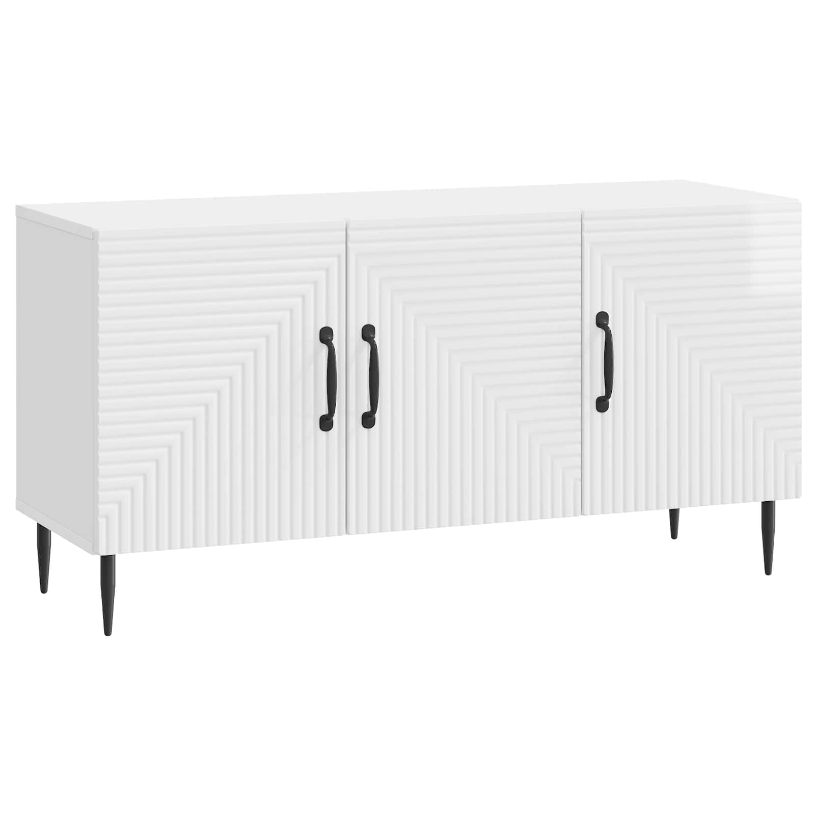 Ντουλάπι TV Γυαλιστερό Λευκό 99 x 34,5 x 50 εκ. - Pakobazaar