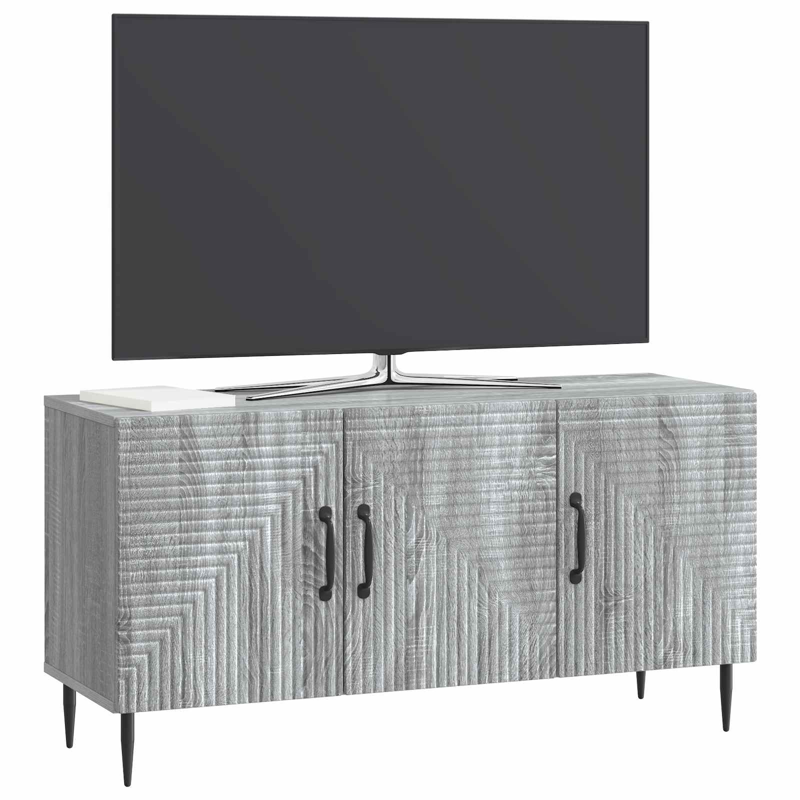 Ντουλάπι TV Γκρι Sonoma 99 x 34,5 x 50 εκ. Επεξεργασμένο Ξύλο - Pakobazaar