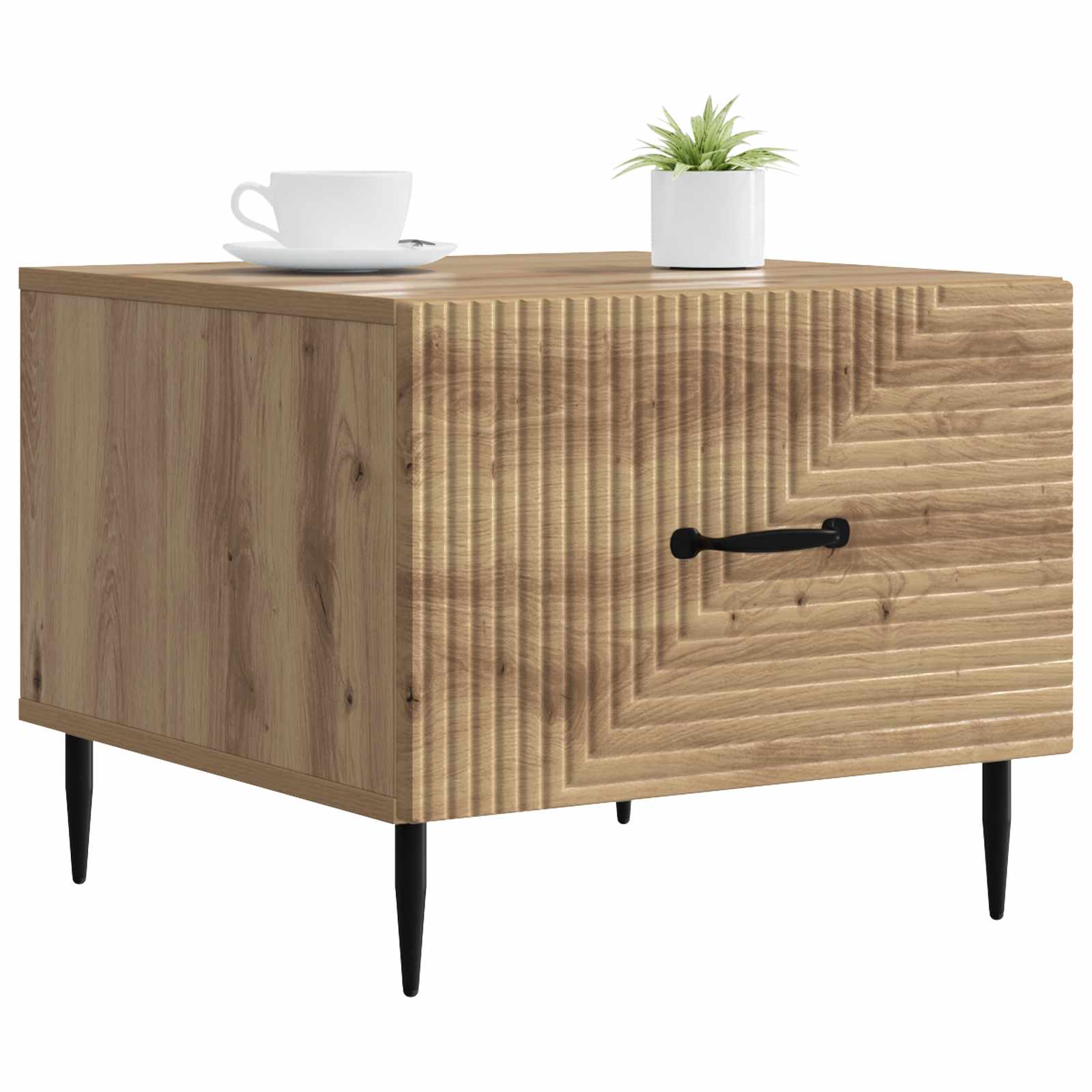 Τραπεζάκι σαλονιού με συρτάρι Artisan Δρυς 49 x 50 x 40 εκ - Pakobazaar