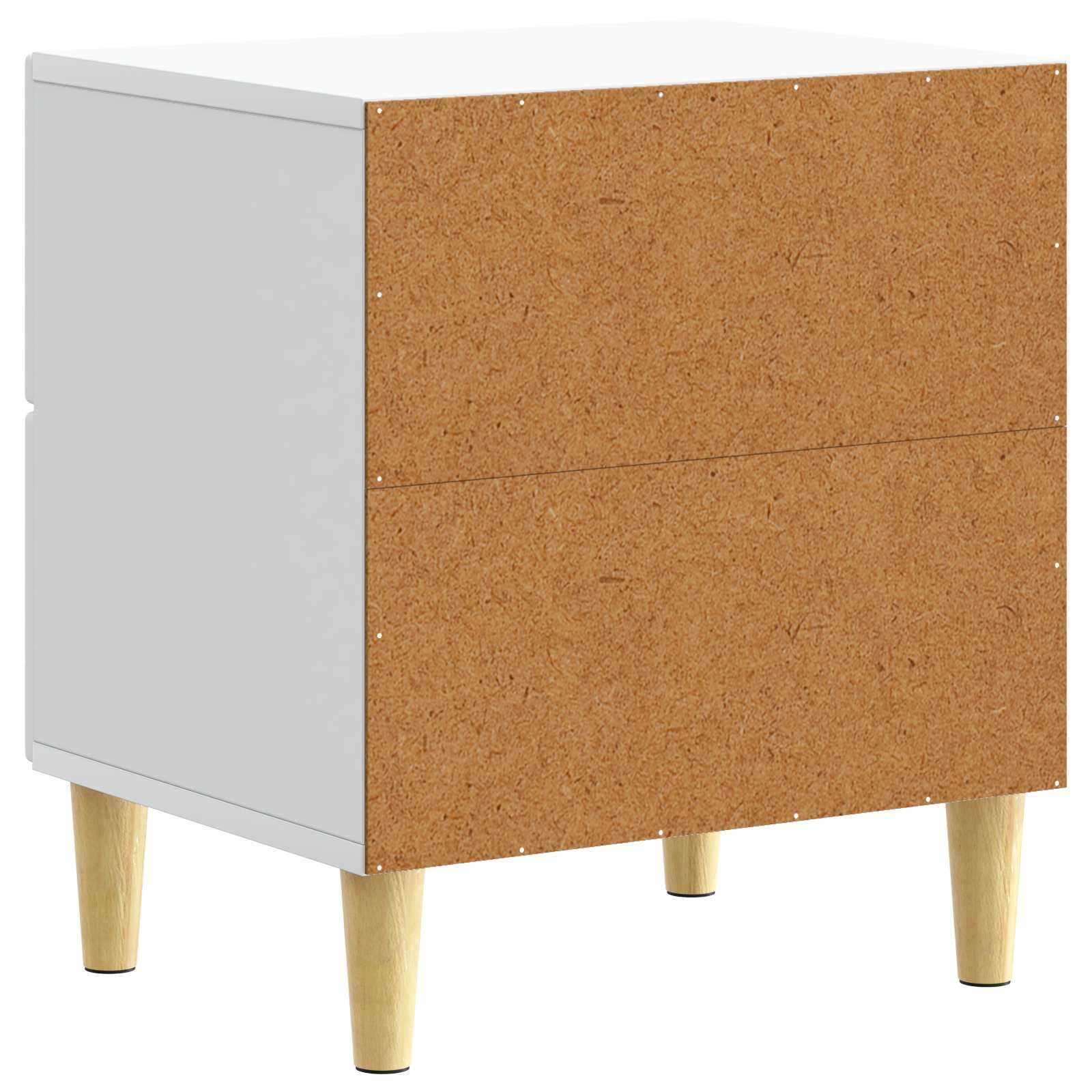 Κομοδίνο 2 pcs Λευκό 43 x 34,5 x 48 εκ Επεξεργασμένο Ξύλο - Pakobazaar