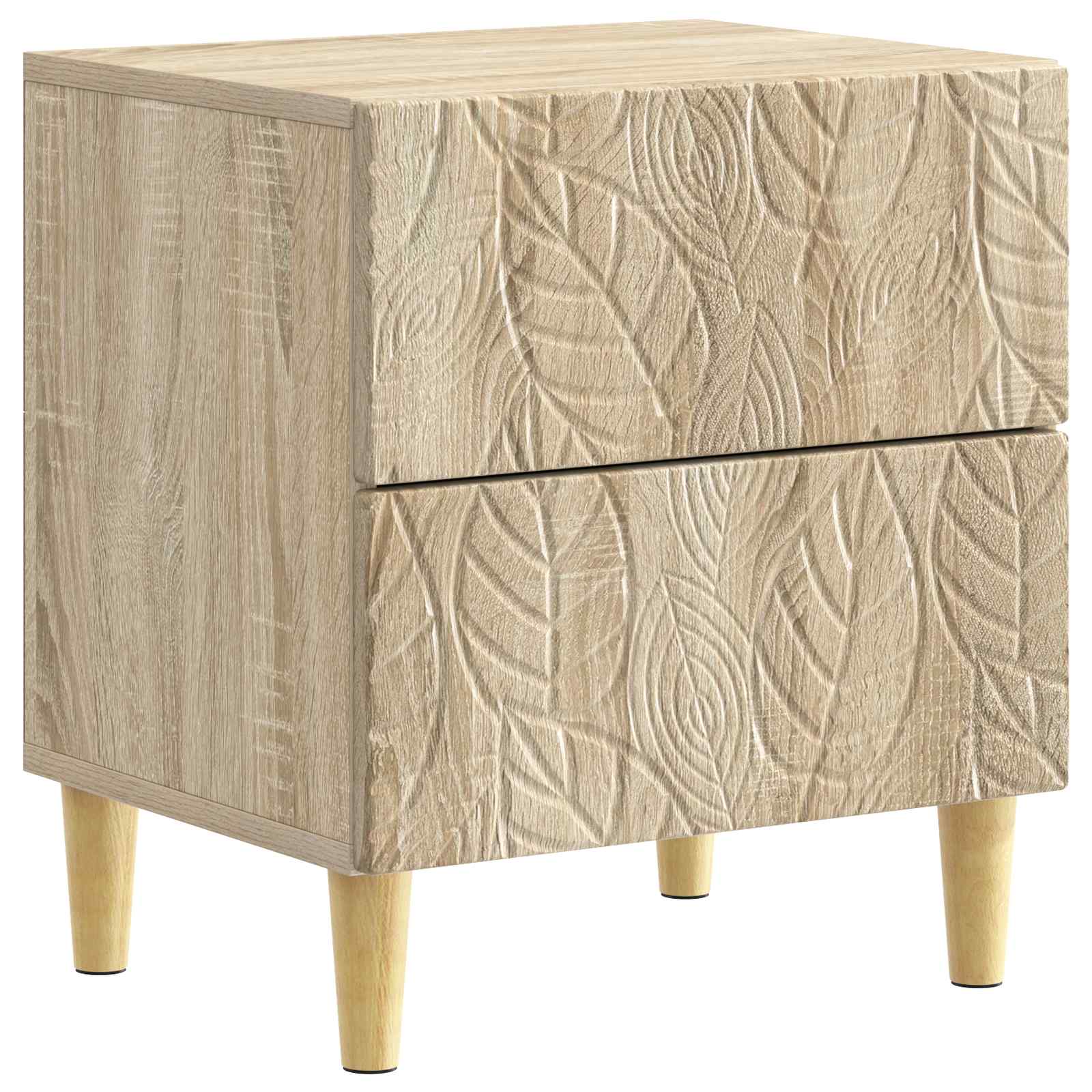 Κομοδίνο 2 pcs Sonoma Δρυς 43 x 34,5 x 48 εκ Επεξεργασμένο Ξύλο - Pakobazaar