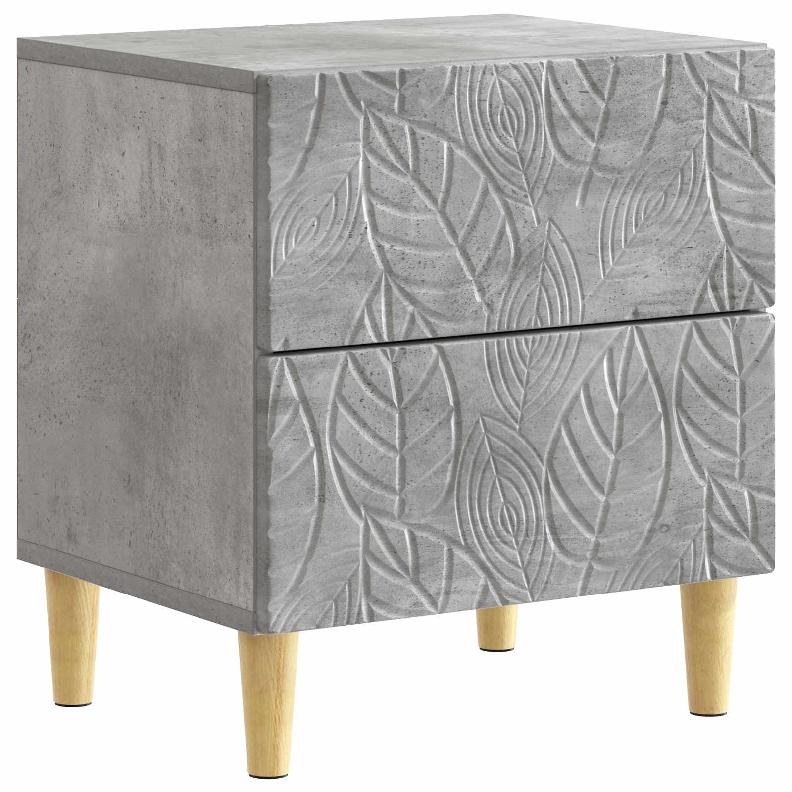 Κομοδίνο 2 pcs Γκρι Σκυροδέματος 43 x 34,5 x 48 εκ - Pakobazaar
