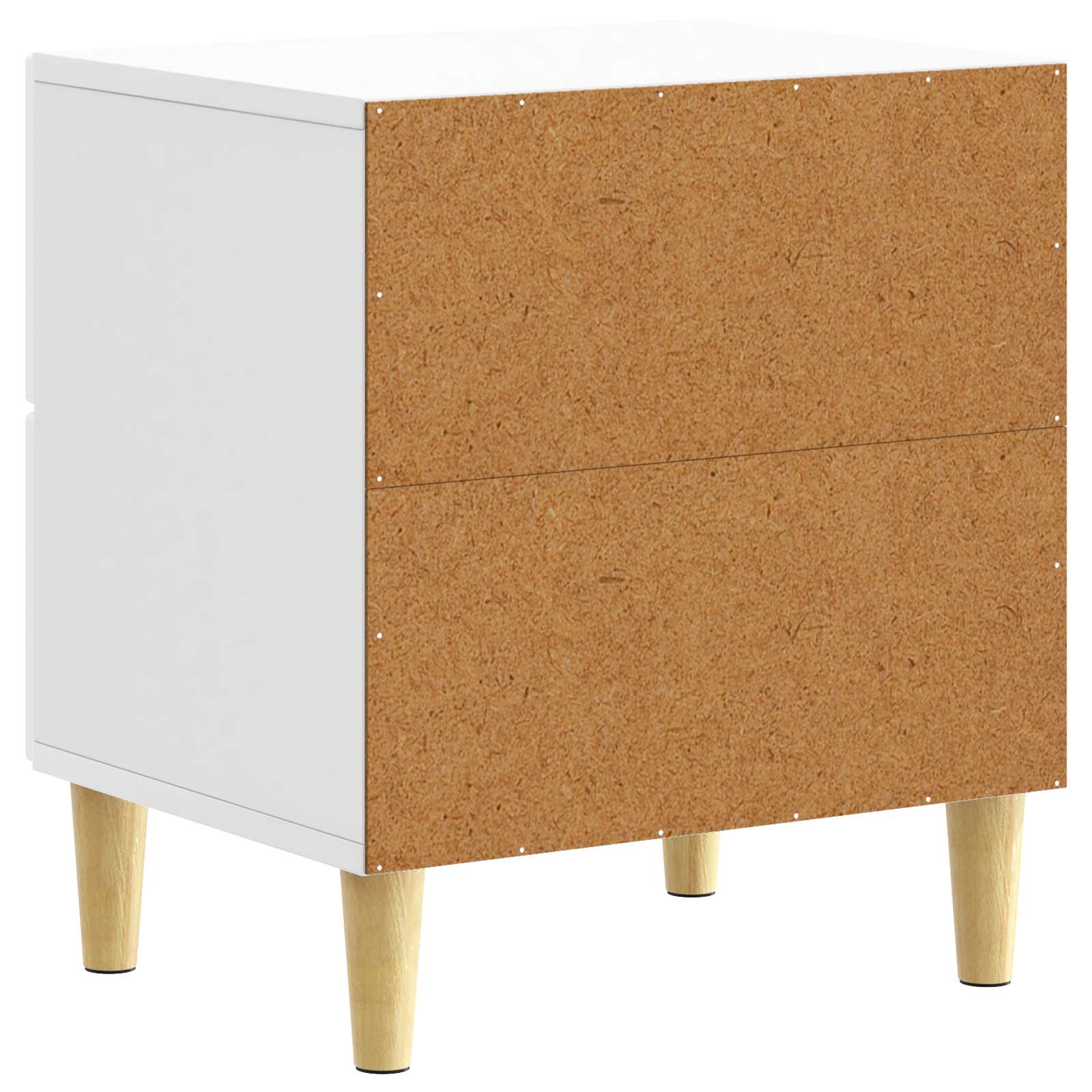 Κομοδίνο 2 pcs Γυαλιστερό Λευκό 43 x 34,5 x 48 εκ - Pakobazaar