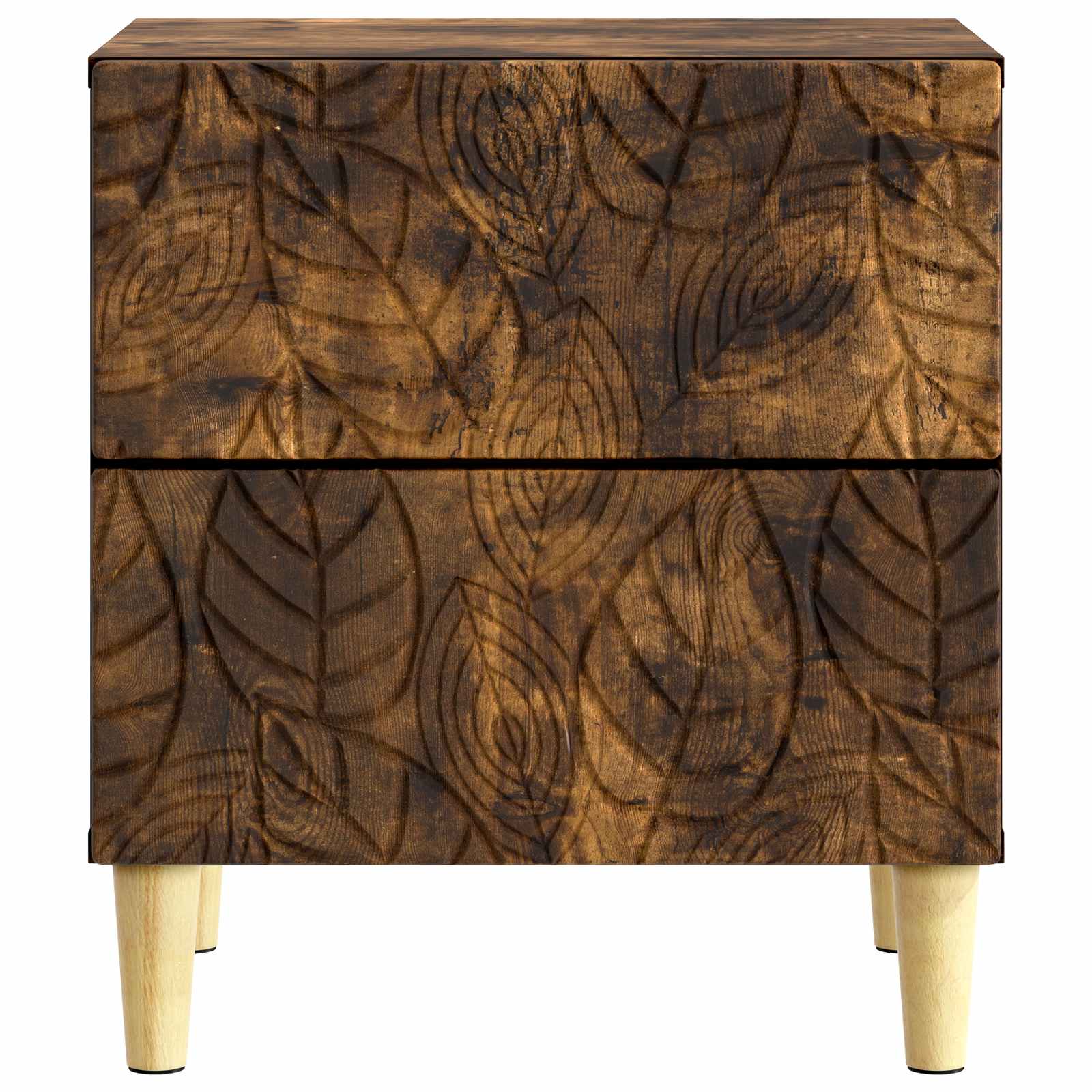 Κομοδίνο 2 pcs Καπνισμένο Ξύλο Δρυός 43 x 34,5 x 48 εκ - Pakobazaar