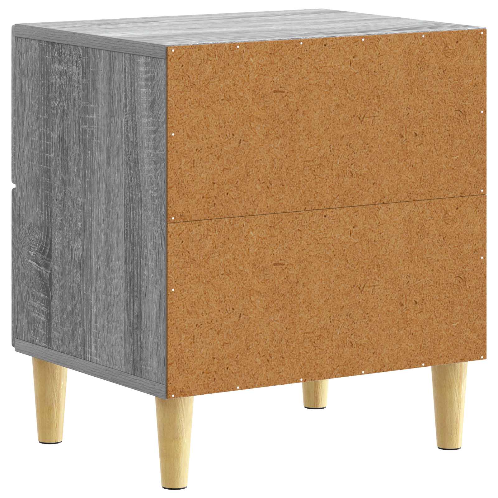 Κομοδίνο 2 pcs Γκρι Sonoma 43 x 34,5 x 48 εκ Επεξεργασμένο Ξύλο - Pakobazaar