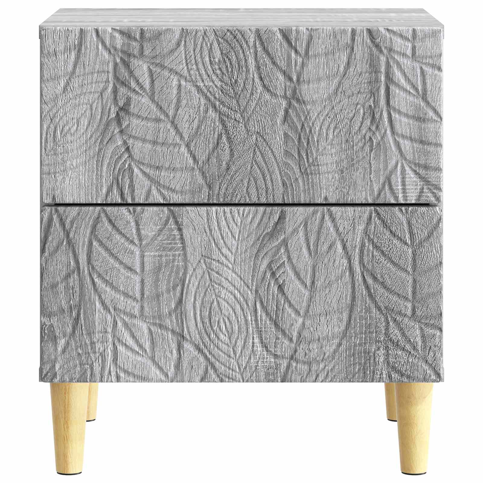 Κομοδίνο 2 pcs Γκρι Sonoma 43 x 34,5 x 48 εκ Επεξεργασμένο Ξύλο - Pakobazaar
