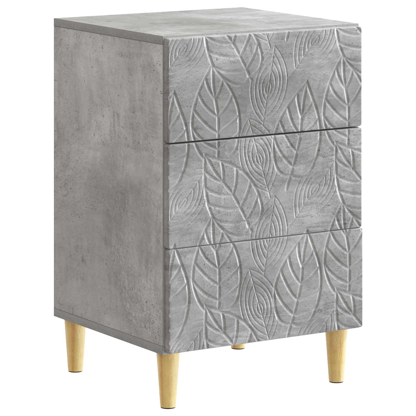 Κομοδίνο Γκρι Σκυροδέματος 43 x 39,5 x 66,5 εκ - Pakobazaar
