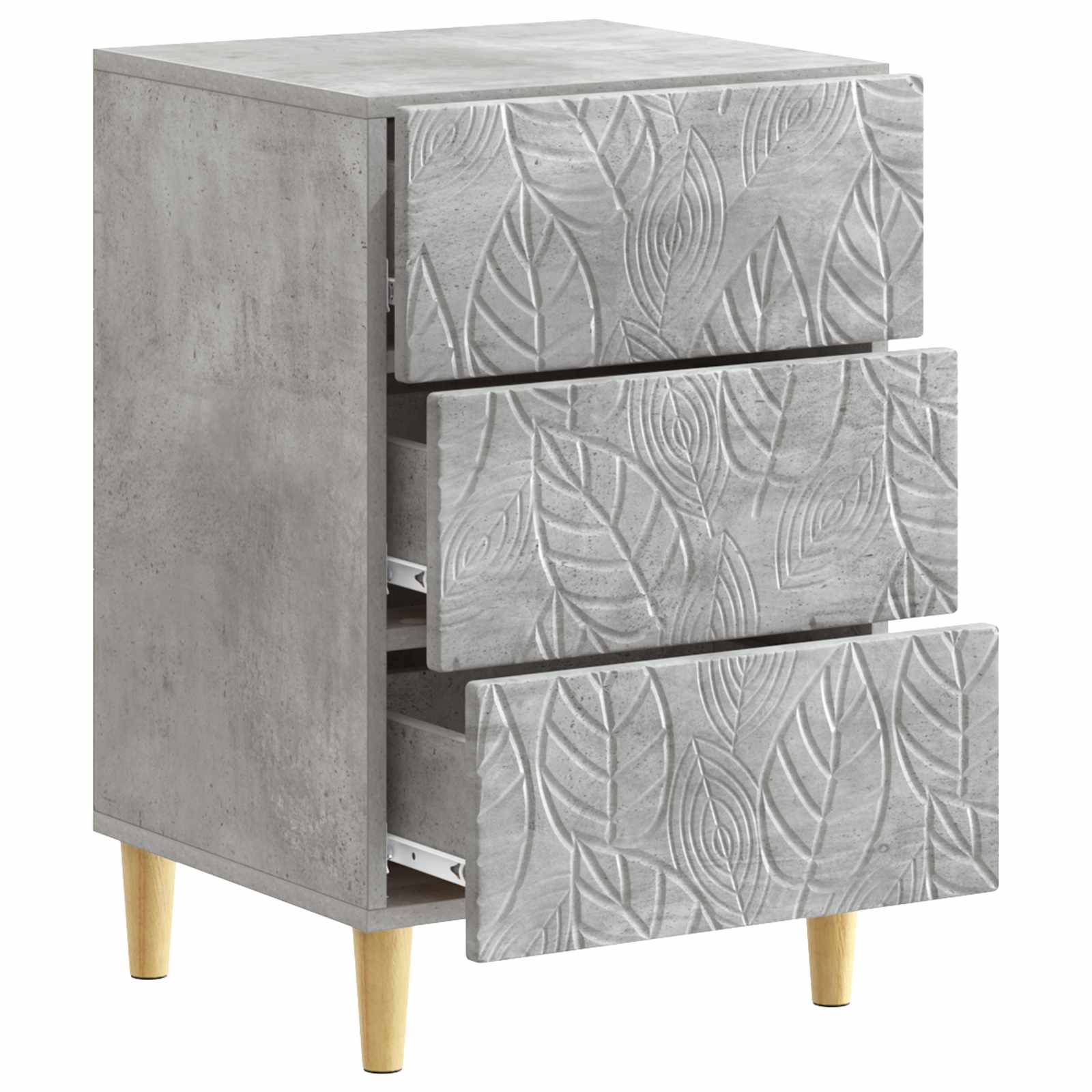 Κομοδίνο Γκρι Σκυροδέματος 43 x 39,5 x 66,5 εκ - Pakobazaar