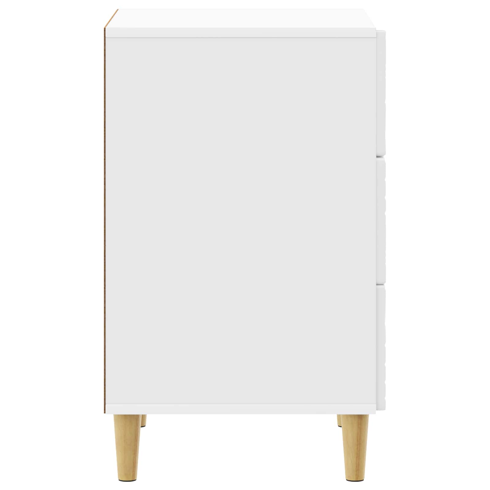 Κομοδίνο Γυαλιστερό Λευκό 43 x 39,5 x 66,5 εκ - Pakobazaar
