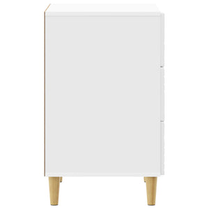 Κομοδίνο Γυαλιστερό Λευκό 43 x 39,5 x 66,5 εκ - Pakobazaar