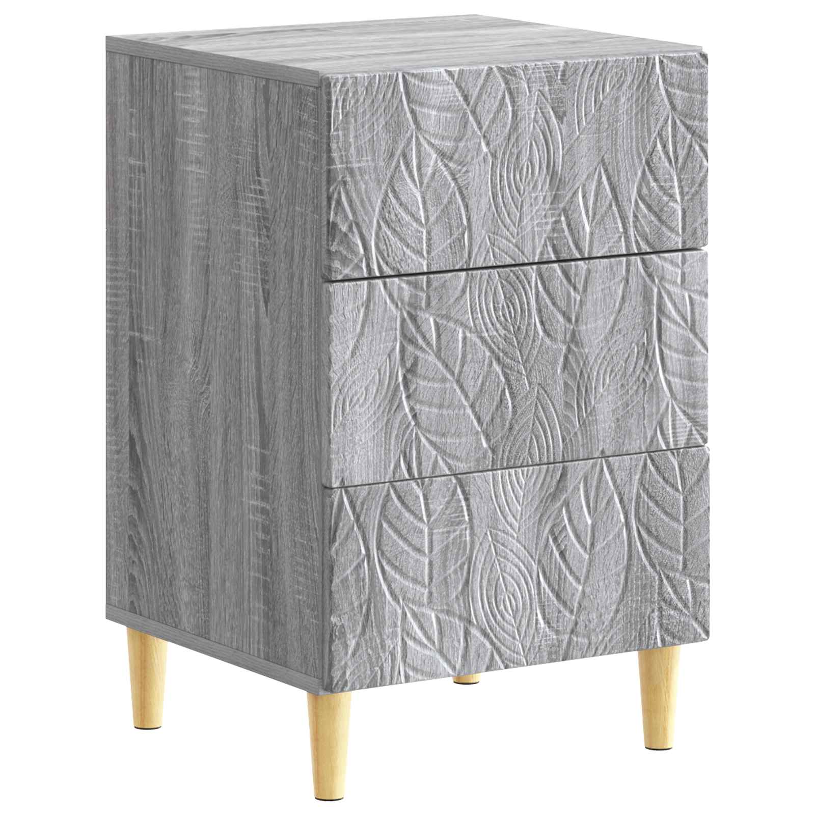 Κομοδίνο Γκρι Sonoma 43 x 39,5 x 66,5 εκ Επεξεργασμένο Ξύλο - Pakobazaar