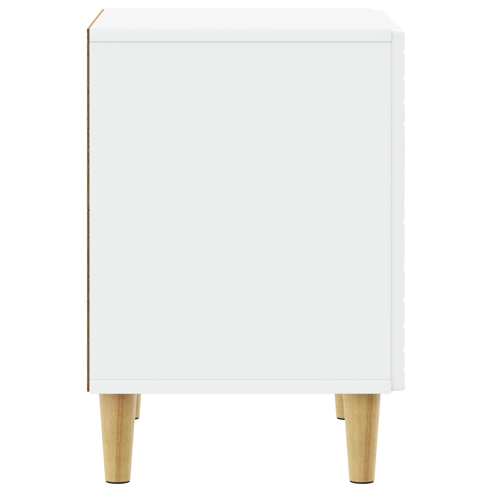 Κομοδίνο 2 pcs Λευκό 43 x 34,5 x 50 εκ Επεξεργασμένο Ξύλο - Pakobazaar