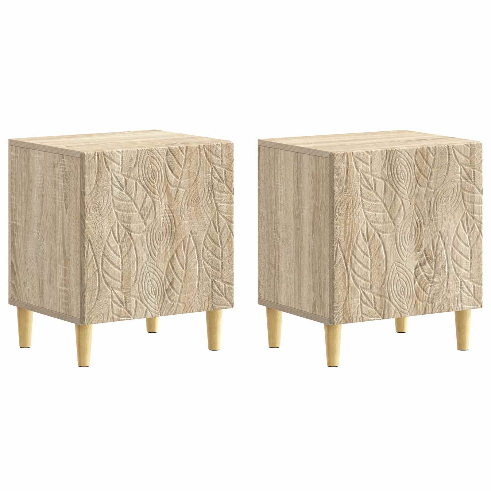 Κομοδίνο 2 pcs Sonoma Δρυς 43 x 34,5 x 50 εκ Επεξεργασμένο Ξύλο - Pakobazaar