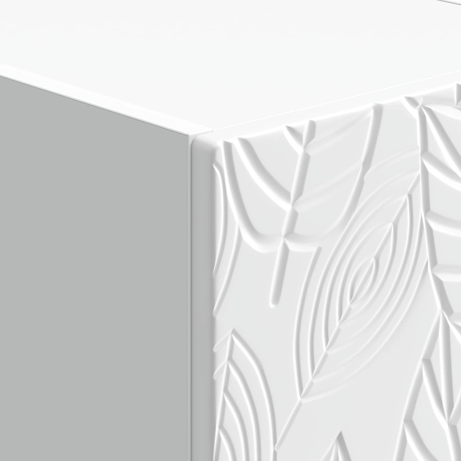 Κομοδίνο 2 pcs Γυαλιστερό Λευκό 43 x 34,5 x 50 εκ - Pakobazaar