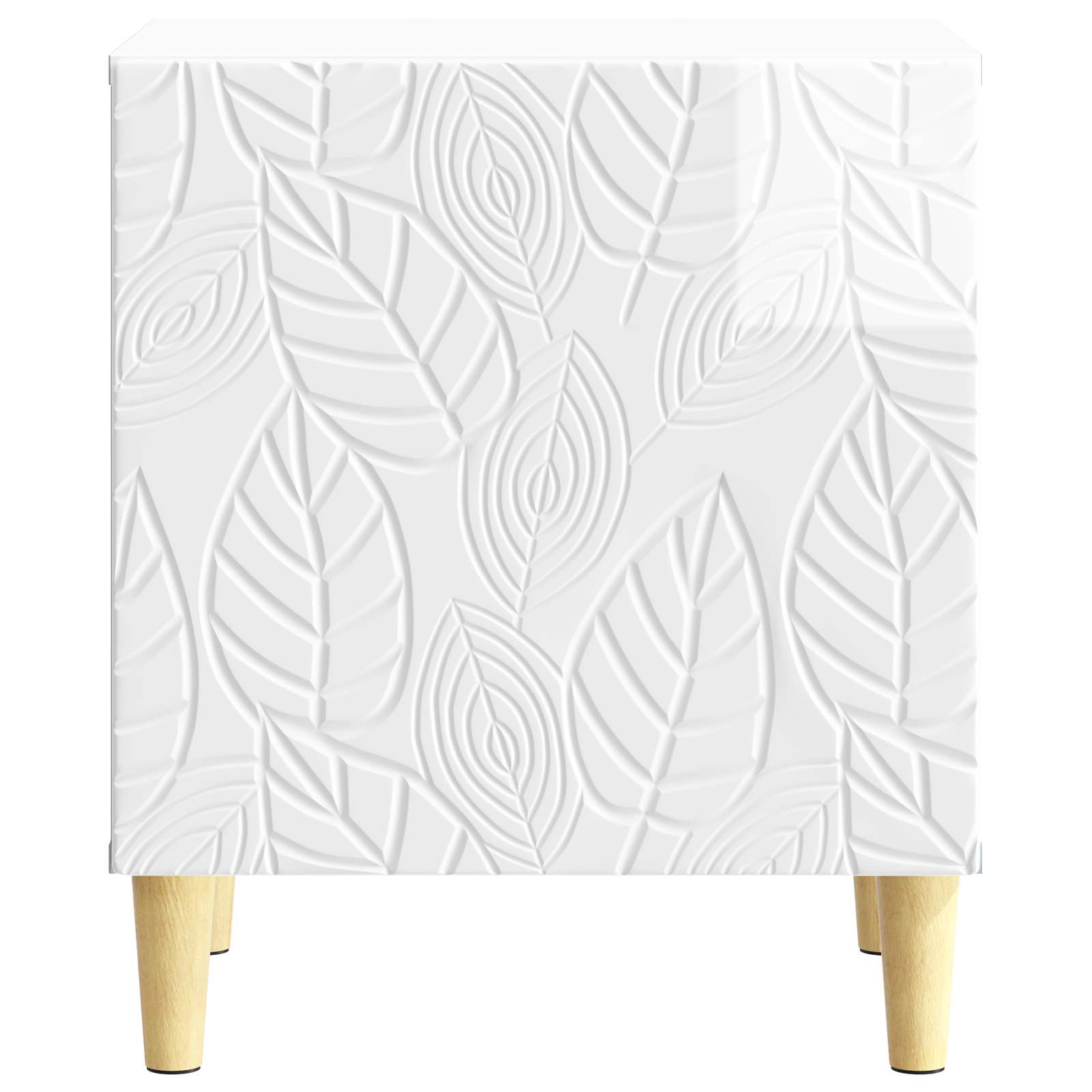 Κομοδίνο 2 pcs Γυαλιστερό Λευκό 43 x 34,5 x 50 εκ - Pakobazaar