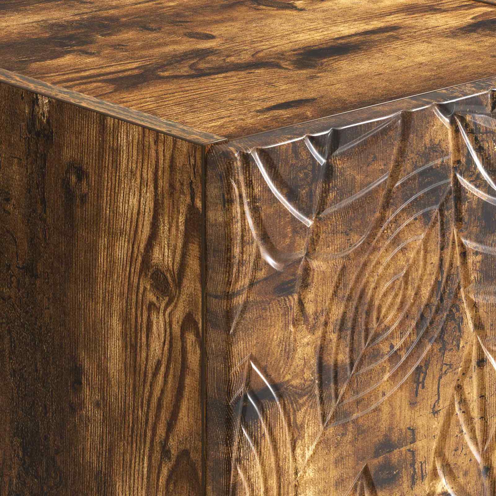Κομοδίνο 2 pcs Καπνισμένο Ξύλο Δρυός 43 x 34,5 x 50 εκ - Pakobazaar