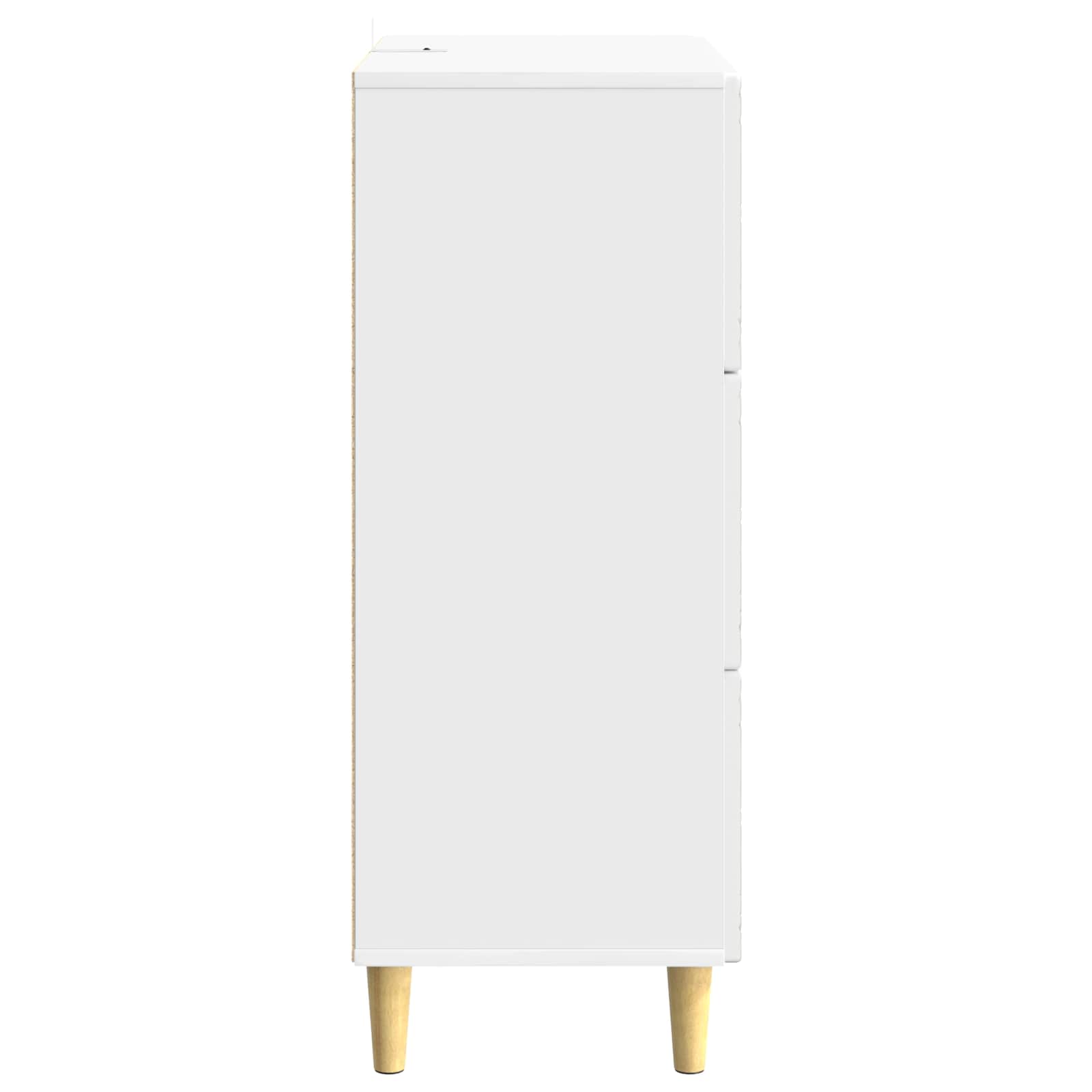 Ντουλάπι με Συρτάρια Γυαλιστερό Λευκό 66 x 34,5 x 90 εκ - Pakobazaar