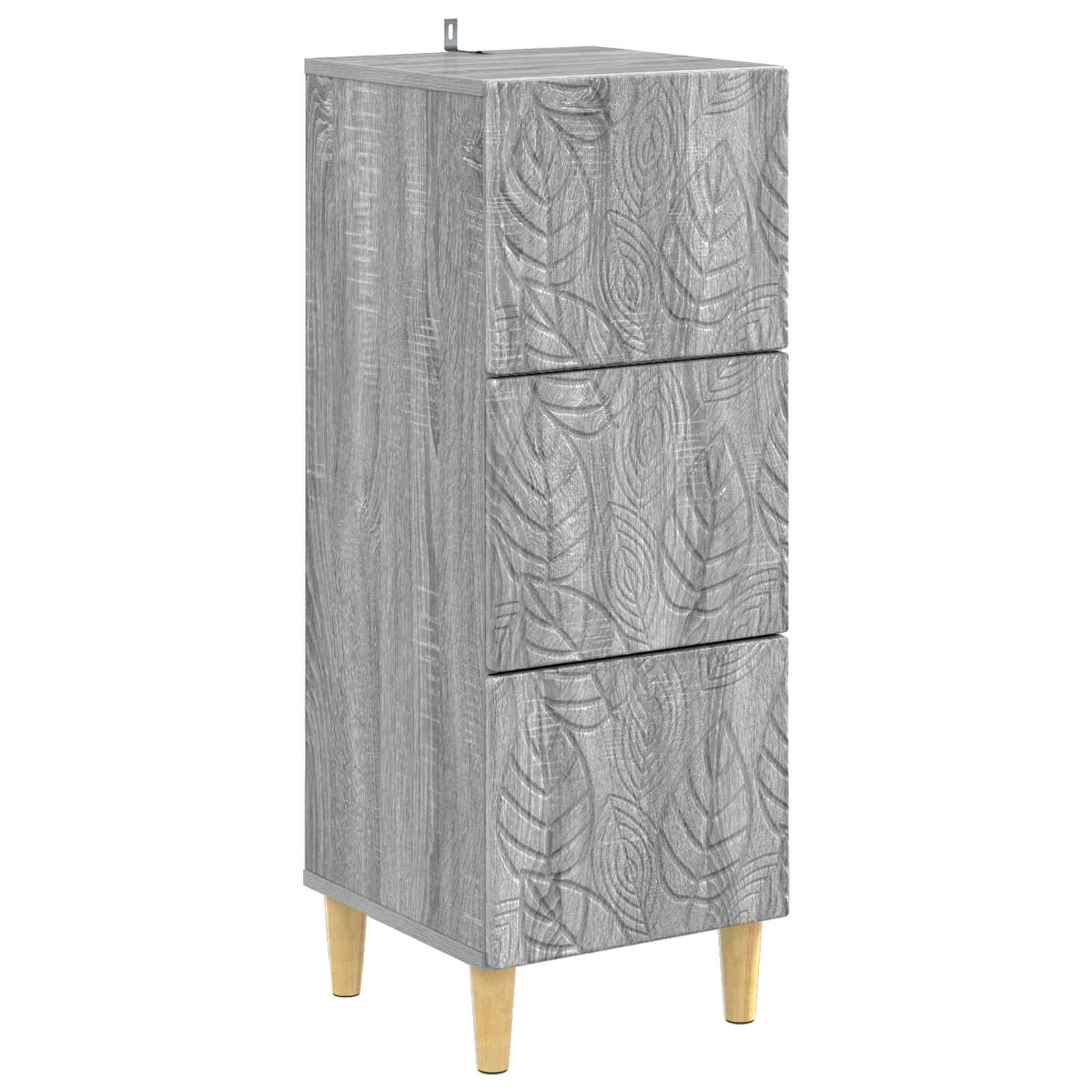 Ντουλάπι με Συρτάρια Γκρι Sonoma 33 x 34,5 x 90 εκ - Pakobazaar
