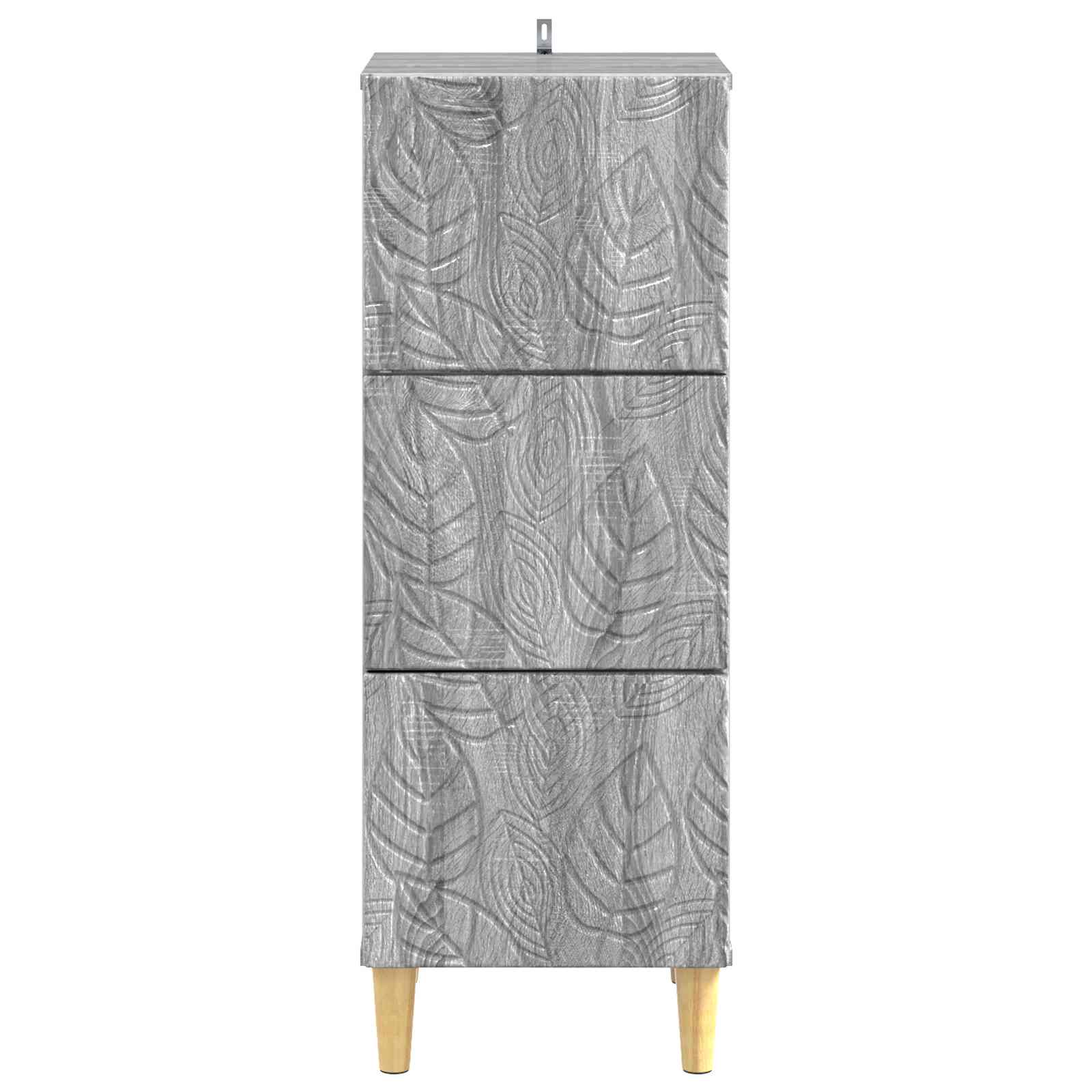 Ντουλάπι με Συρτάρια Γκρι Sonoma 33 x 34,5 x 90 εκ - Pakobazaar