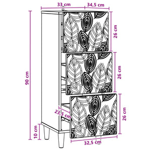 Ντουλάπι με Συρτάρια Γκρι Sonoma 33 x 34,5 x 90 εκ - Pakobazaar
