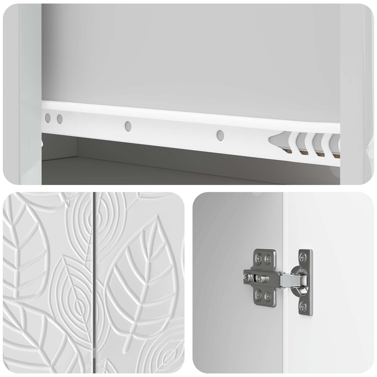 Πλαϊνό γραφείο Γυαλιστερό Λευκό 66 x 34,5 x 90 εκ - Pakobazaar